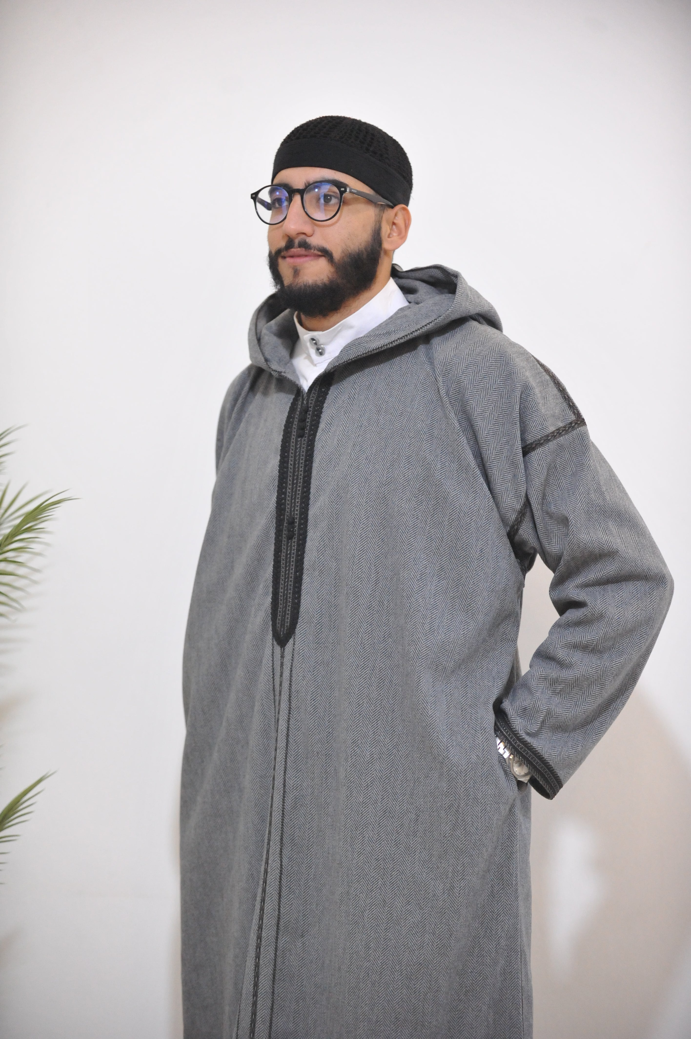 DJELLABA GRISE FONCÉE