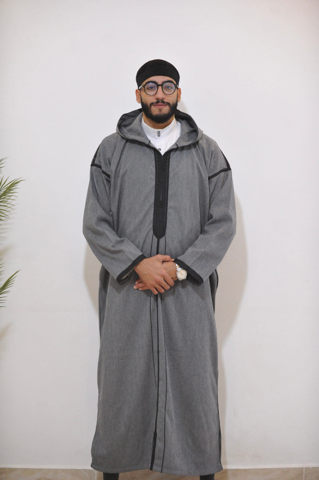 DJELLABA GRISE & NOIRE