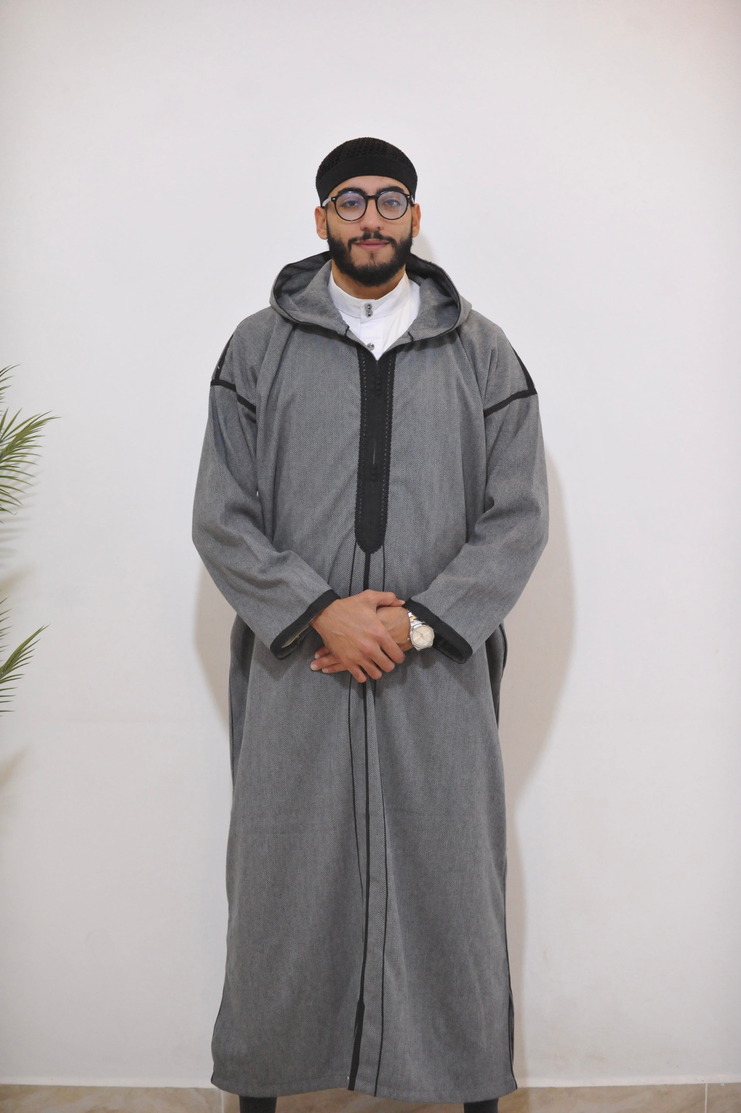 DJELLABA GRISE & NOIRE