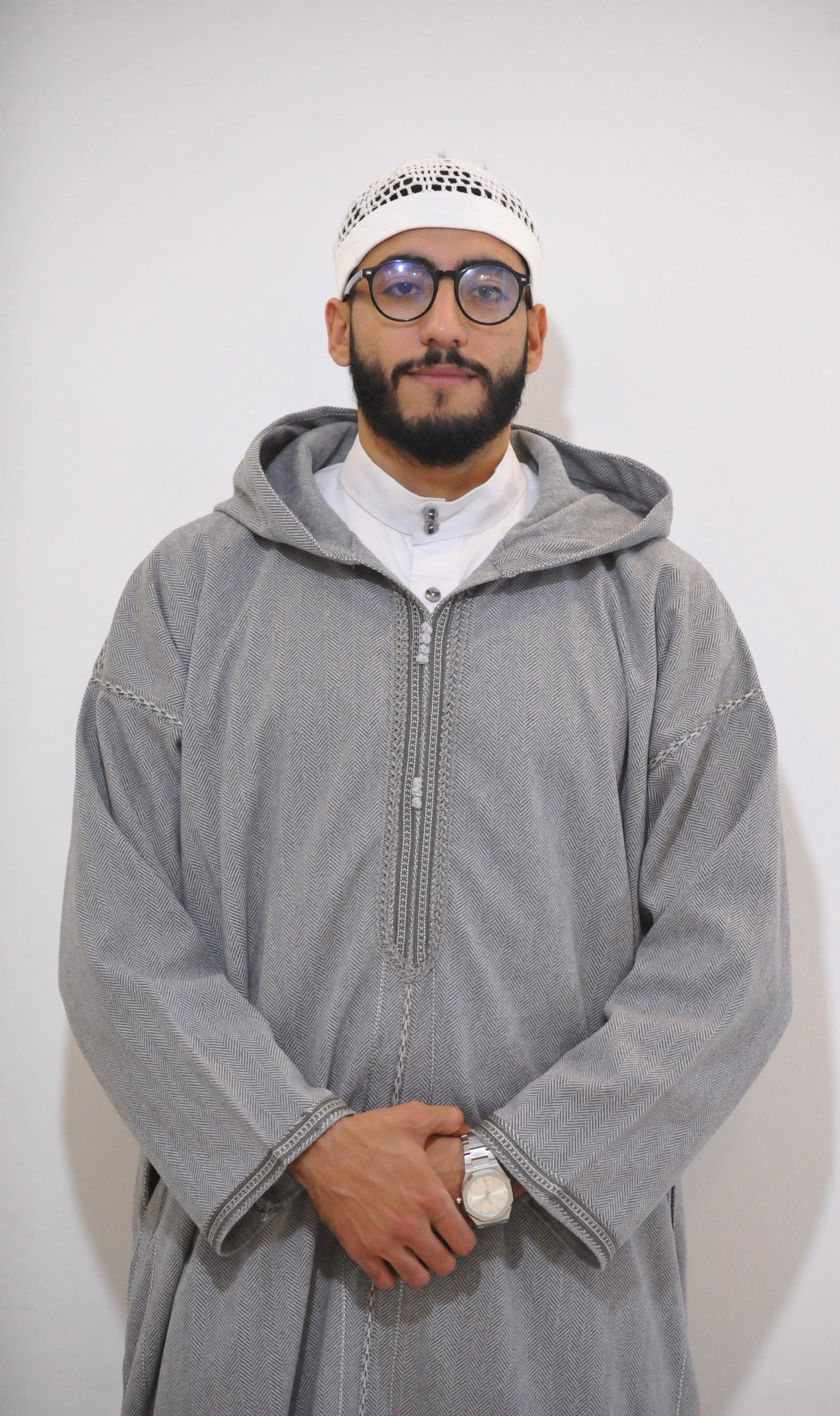 DJELLABA GRISE (boutons blancs)